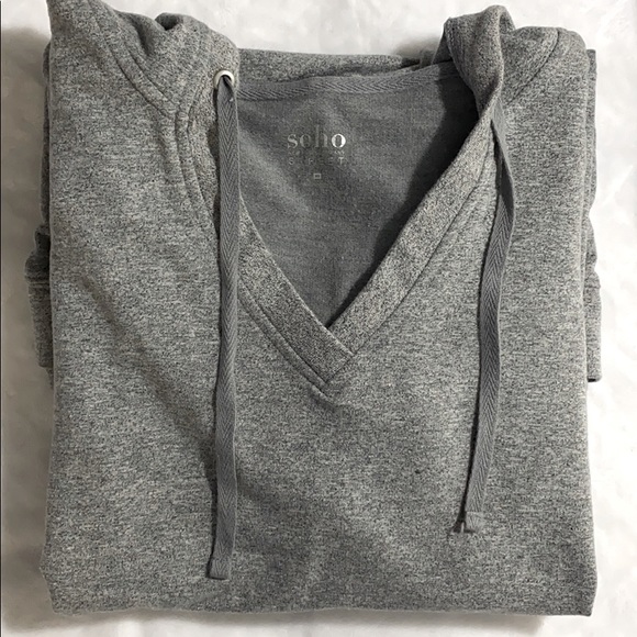 NICE GRAY L/S HOODIE SWEATSHIRT DRESS! - Picture 2 of 5